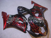 Suzuki GSXR1000 2003-2004 Injection ABS Fairing - Black Red - Flame - MFS5562